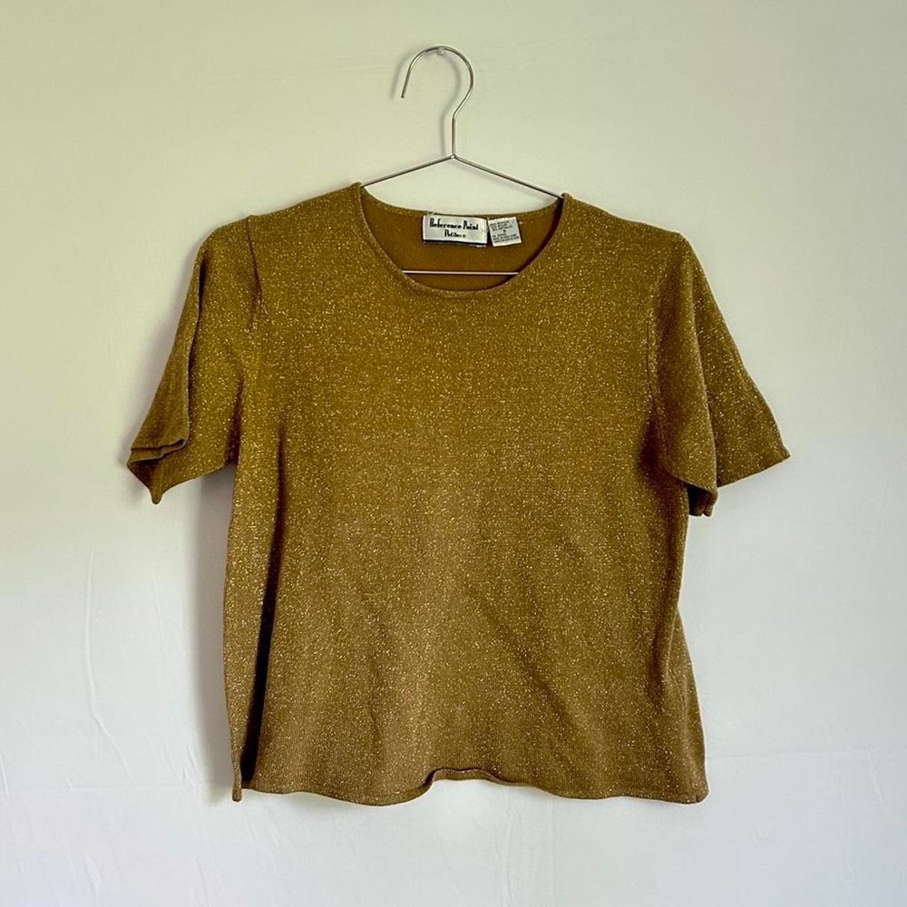 Shiny gold crop top